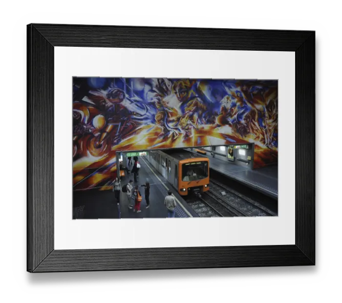 Framed Print : Brussels, Hankar underground station
