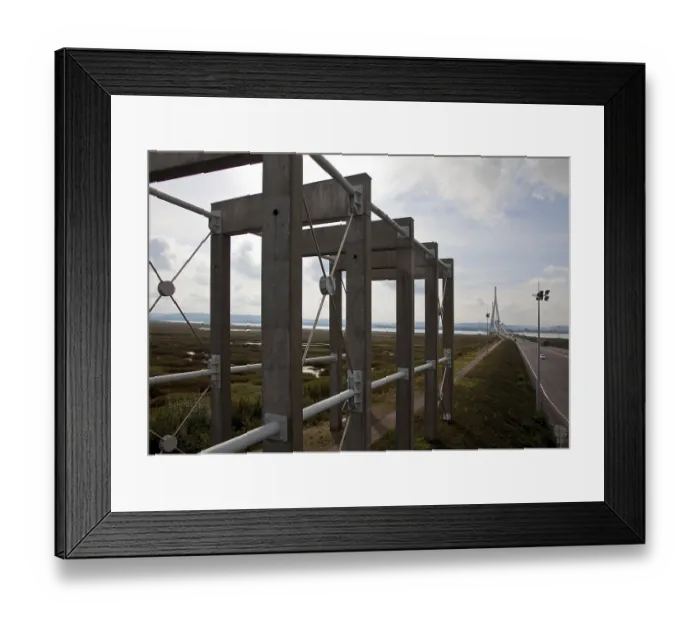 Framed Print : Frankr Pont de Normandie, cable-stayed bridge over the Seine estuary built 1988-94 main span 856m total length 2141m