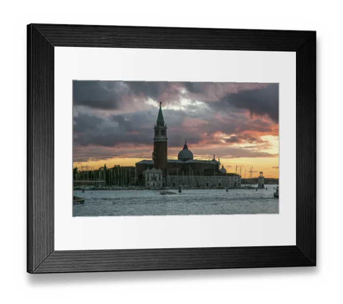 Framed Print : Italy Venice Church of San Giorgio Maggiore -241 View from north-east at sunset Framed Print : Italy Venice Church of San Giorgio Maggiore -241 View from north-east at sunset