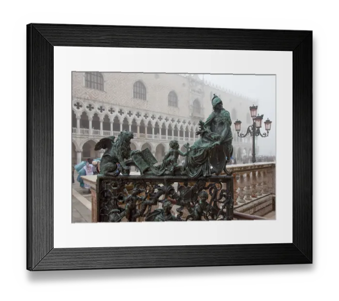 Framed Print : Italy Venice Loggetta at the Campanile -41 bronze door decorated with figures in the course of the balustrade to