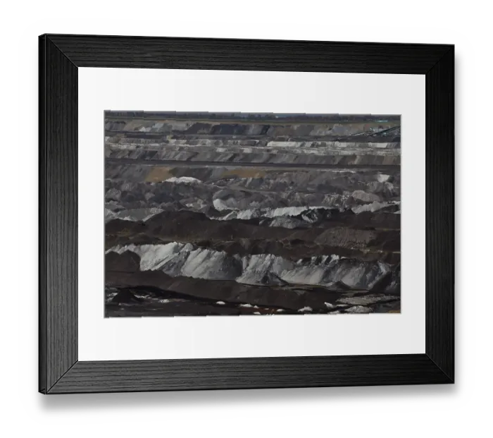 Framed Print : Deutzen b Leipzig Open-cast lignite mine VEREINIGTES SCHLEENHAIN 58344 Spoil heaps