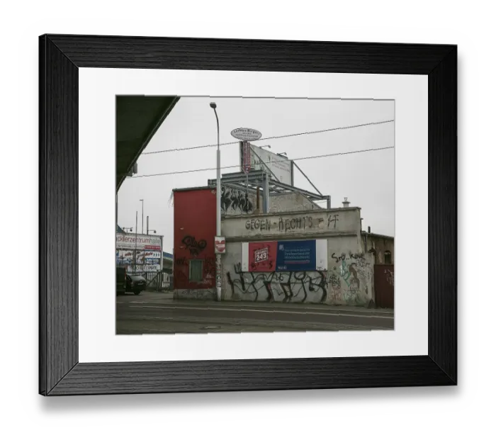 Framed Print : Halls Beriner Strasse 2915 Area on the elevated road