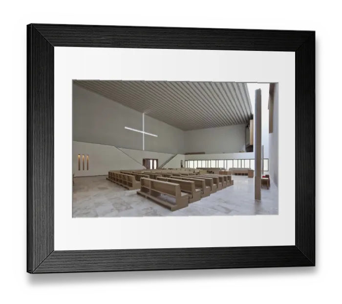 Framed Print : Leipzig Propsteikirche St Trinitatis 79731 built 2013-15 by Schulz & Schulz Architekten Interior facing Framed Print : Leipzig Propsteikirche St Trinitatis 79731 built 2013-15 by Schulz & Schulz Architekten Interior facing