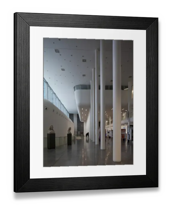 Framed Print : Leipzig University 59061 NEW AUGUSTEUM 2006-14 Foyer with historical colossal busts