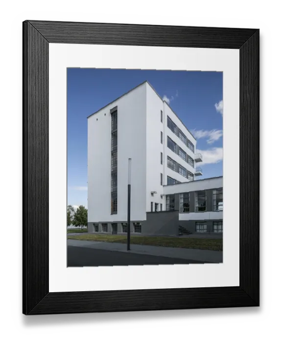 Framed Print : Dessau Bauhaus Prellerhaus 6380 built in 1925-26 by Walter Gropius and others View from north-west