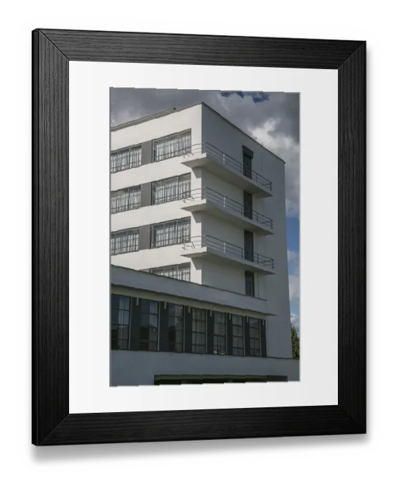 Framed Print : Dessau Bauhaus Prellerhaus 6403 built 1925-26 by Walter Gropius and others Facade view from the south-east
