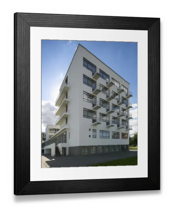 Framed Print : Dessau Bauhaus Prellerhaus 6393 built 1925-26 by Walter Gropius