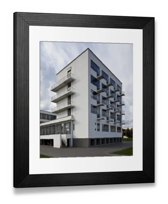 Framed Print : Dessau Bauhaus so-called PRELLERHAUS von Osten 58300 Built 1925-26 Framed Print : Dessau Bauhaus so-called PRELLERHAUS von Osten 58300 Built 1925-26