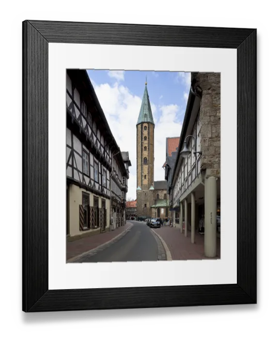 Framed Print : Goslar Market Church of St Cosmas Framed Print : Goslar Market Church of St Cosmas