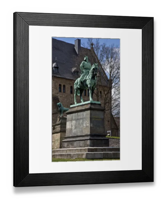Framed Print : Goslar Square in front of the Imperial House 74973 Equestrian statue of Emperor Frederick I Barbarossa by Robert Framed Print : Goslar Square in front of the Imperial House 74973 Equestrian statue of Emperor Frederick I Barbarossa by Robert