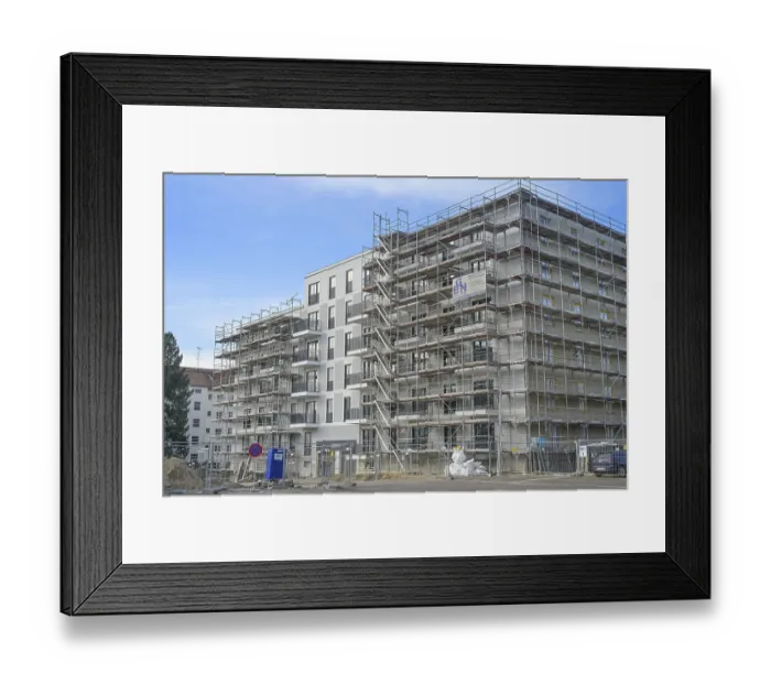 Framed Print : Housing construction, Friedenauer Hohe