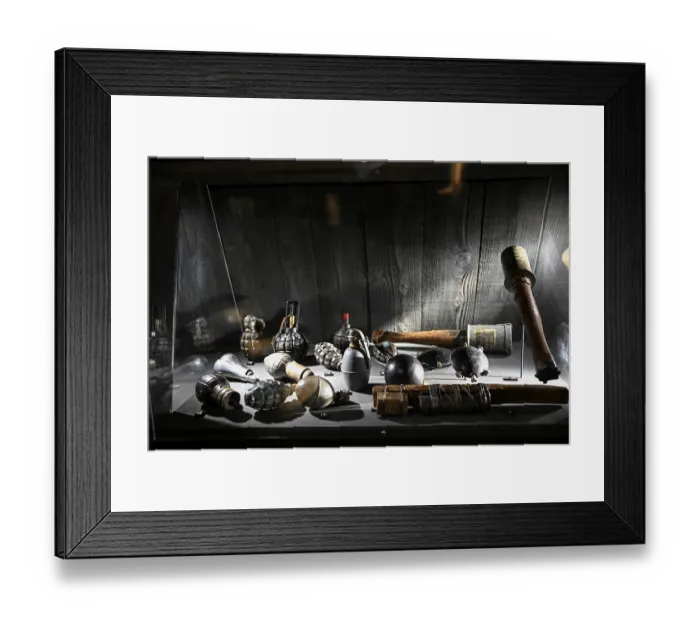 Framed Print : Exhibits in the Memorial de Verdun