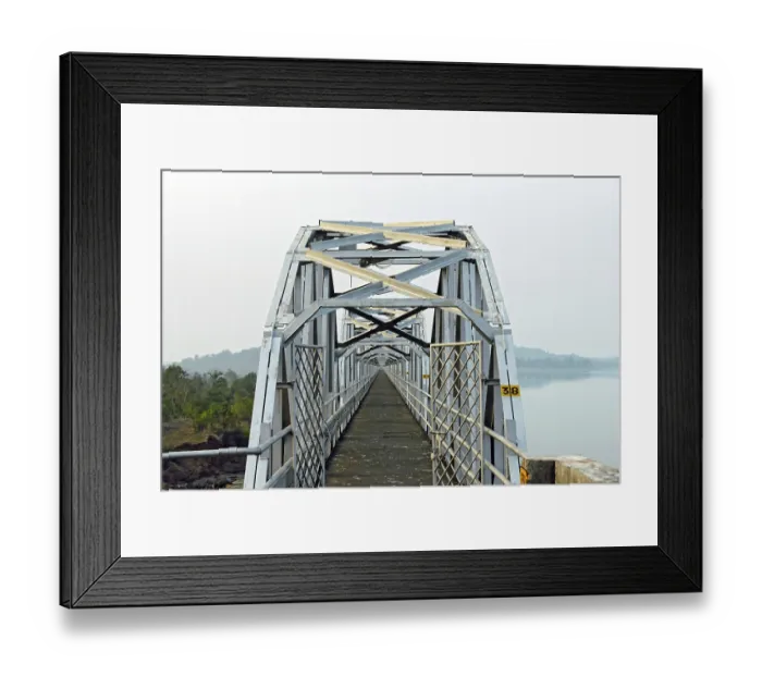 Framed Print : Bridge on dam of tansa lake, Bombay
