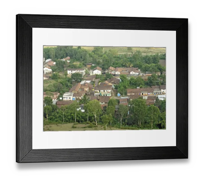 Framed Print : View of city, Panhala, Kolhapur Framed Print : View of city, Panhala, Kolhapur