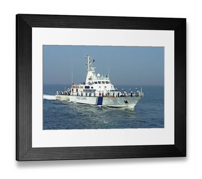 Framed Print : Coastguard passing parade, Bombay