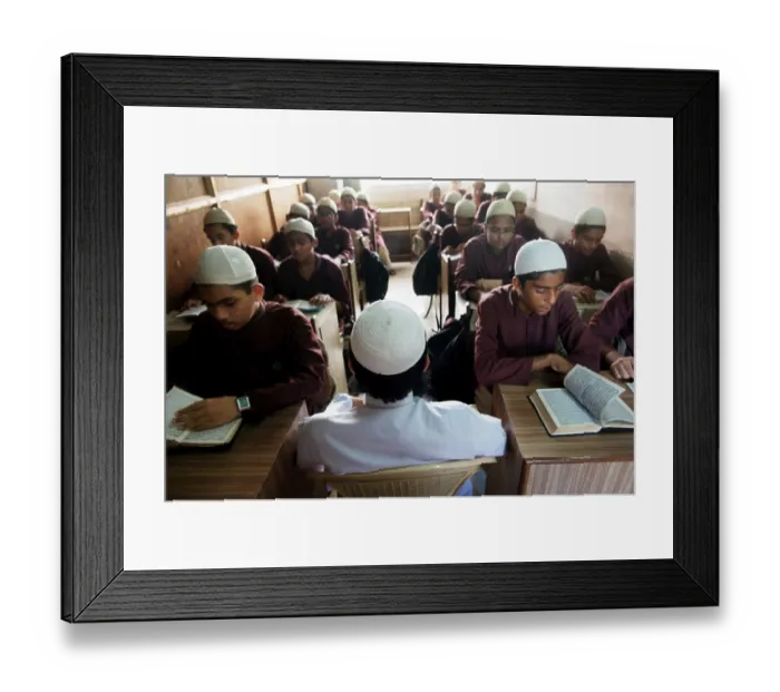 Framed Print : Boys reciting quran in islamic school Bombay Mumbai Framed Print : Boys reciting quran in islamic school Bombay Mumbai