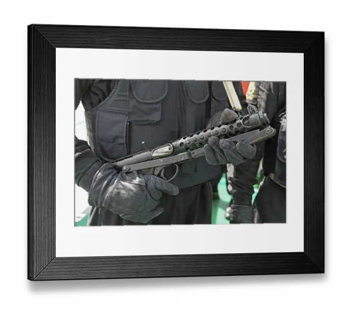 Framed Print : Marcos commandos wearing bullet proof jacket