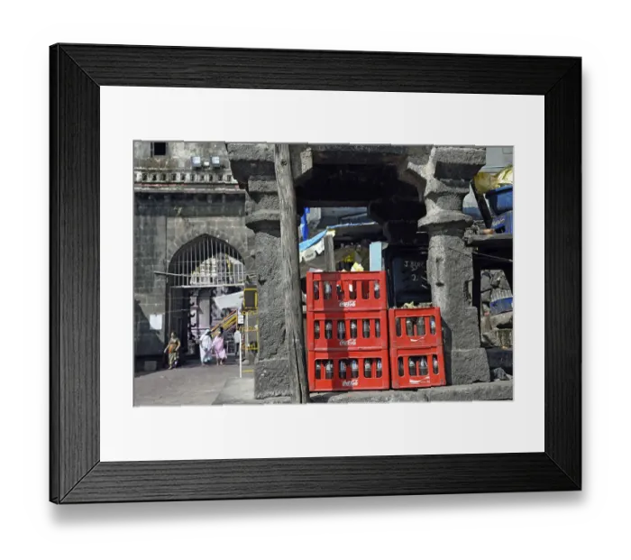 Framed Print : Soft drink trays at jyotiba temple Framed Print : Soft drink trays at jyotiba temple