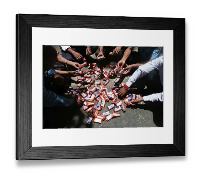 Framed Print : People sorting polluted biscuit packets due to container ship chitra colliding in sea Bombay Mumbai Framed Print : People sorting polluted biscuit packets due to container ship chitra colliding in sea Bombay Mumbai