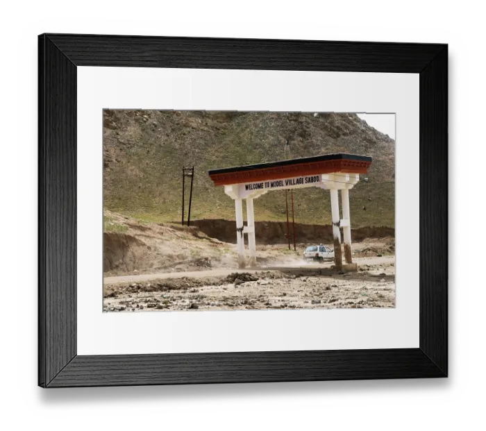 Framed Print : Entrance of devastated saboo village due to flashflood Framed Print : Entrance of devastated saboo village due to flashflood