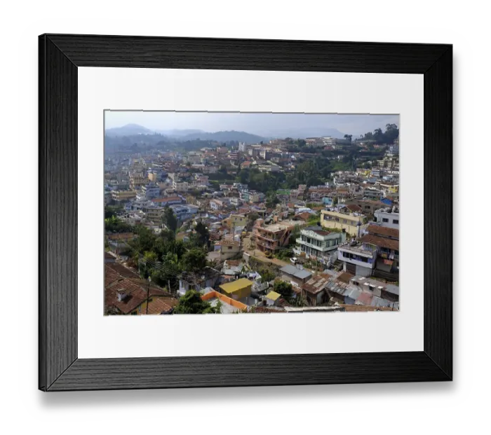 Framed Print : Town of Coonoor, Ooty Udagamandalam