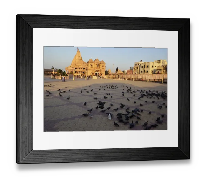 Framed Print : Somnath temple Gujrat India Asia