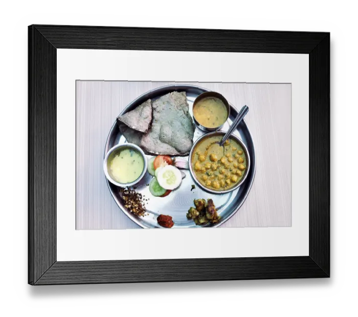 Framed Print : Maharashtrian thali Maharashtra India Asia
