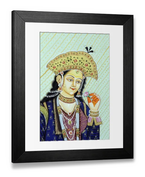 Framed Print : Miniature painting of Mughal Queen Mumtaz Mahal Framed Print : Miniature painting of Mughal Queen Mumtaz Mahal
