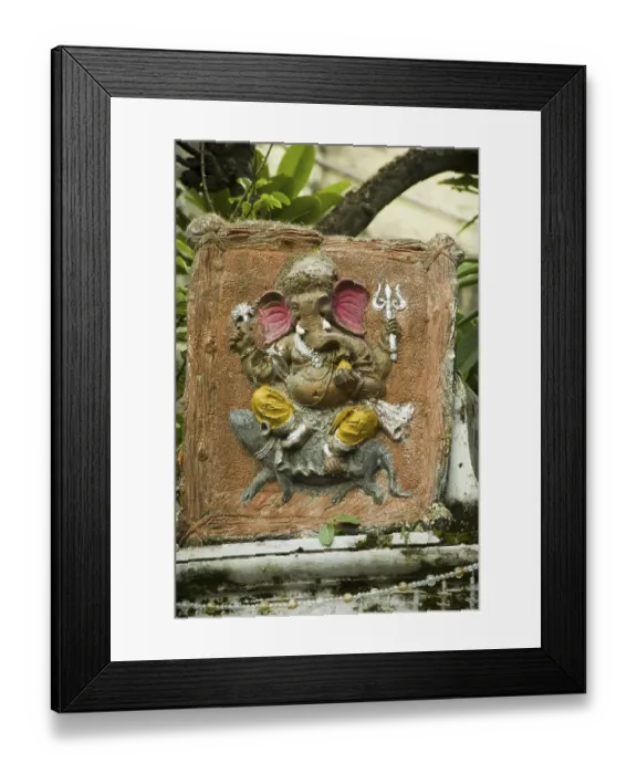 Framed Print : Lord ganesh mural in mumbai at maharashtra India
