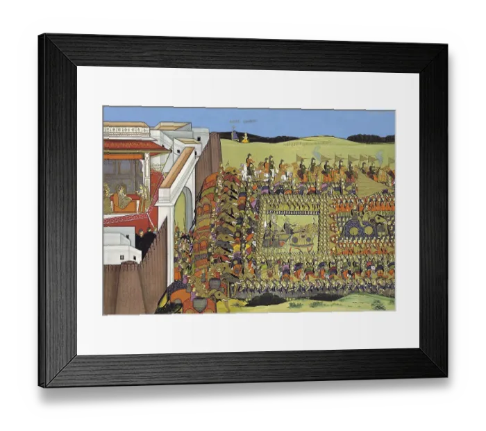 Framed Print : Miniature painting, jaipur, rajasthan, india, asia
