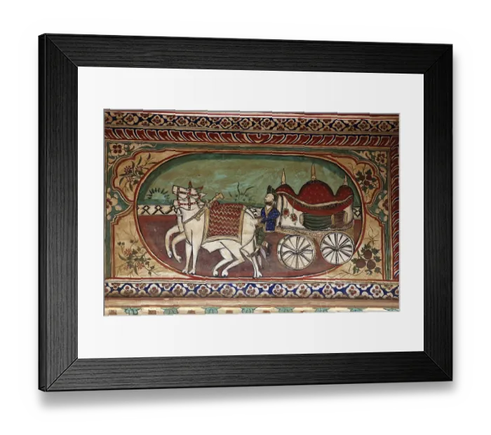 Framed Print : Painting wall, shekhawati haveli