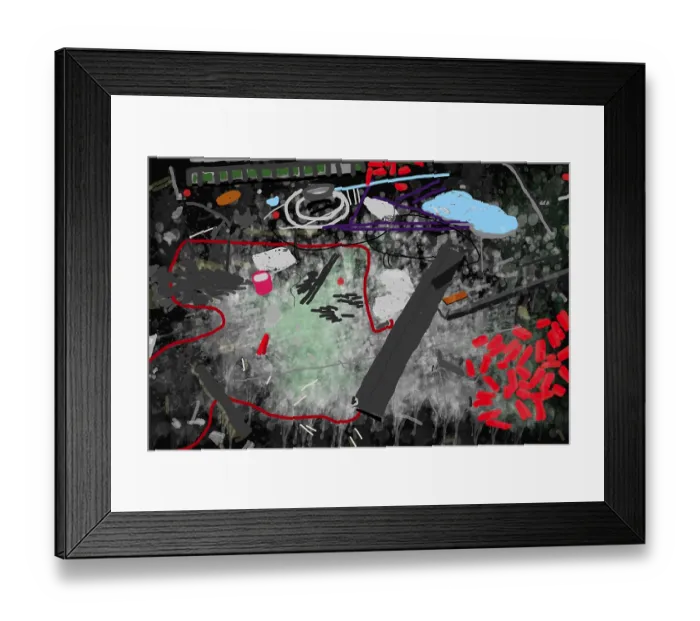 Framed Print : Abstract painting, india, asia