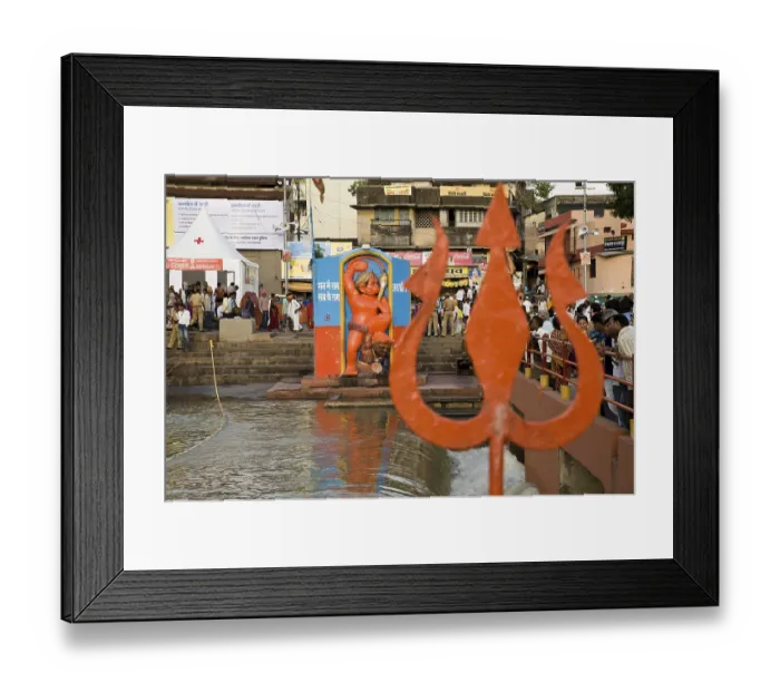 Framed Print : Hanuman statue, kumbh mela, Nasik
