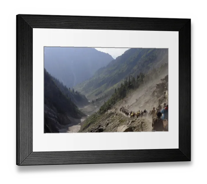 Framed Print : Pilgrim, amarnath yatra, Jammu Kashmir