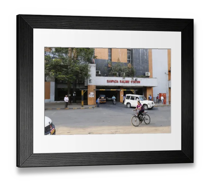 Framed Print : Sanpada railway station, Navi Mumbai