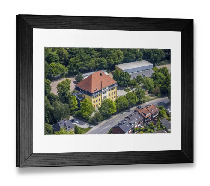 Framed Print : Aerial photo, primary school VellwigstraBe Framed Print : Aerial photo, primary school VellwigstraBe
