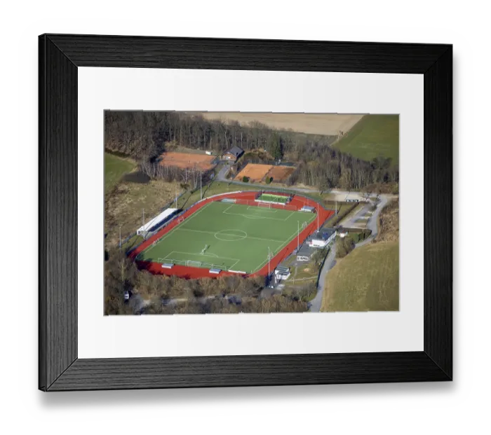 Framed Print : Aerial view, Stadion an der Habuche Framed Print : Aerial view, Stadion an der Habuche