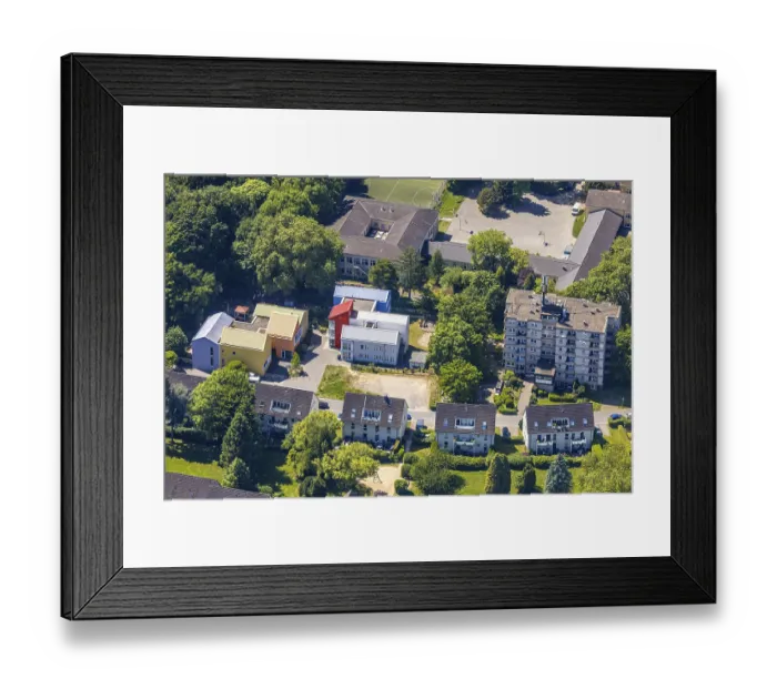 Framed Print : Aerial view, Protestant day care centre Kita SamoastraBe