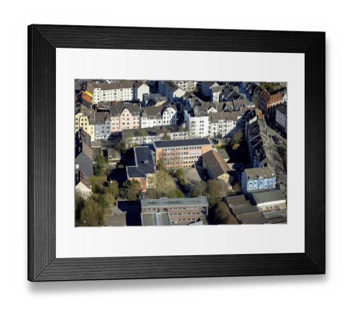 Framed Print : Aerial view, Ernst-Eversbusch-Schule Hauptschule und Realschule Haspe Framed Print : Aerial view, Ernst-Eversbusch-Schule Hauptschule und Realschule Haspe