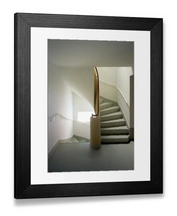 Framed Print : Stuttgart-Hedelfingen, Evangelische Kreuzkirche /  Stairs to the organ loft