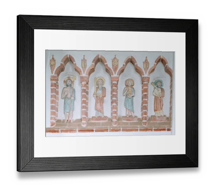 Framed Print : Terracotta relief, St. Saint, Saint Framed Print : Terracotta relief, St. Saint, Saint