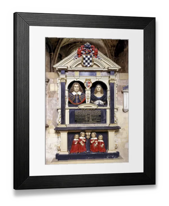 Framed Print : Romsey Abbey, Saint Barbe family tomb