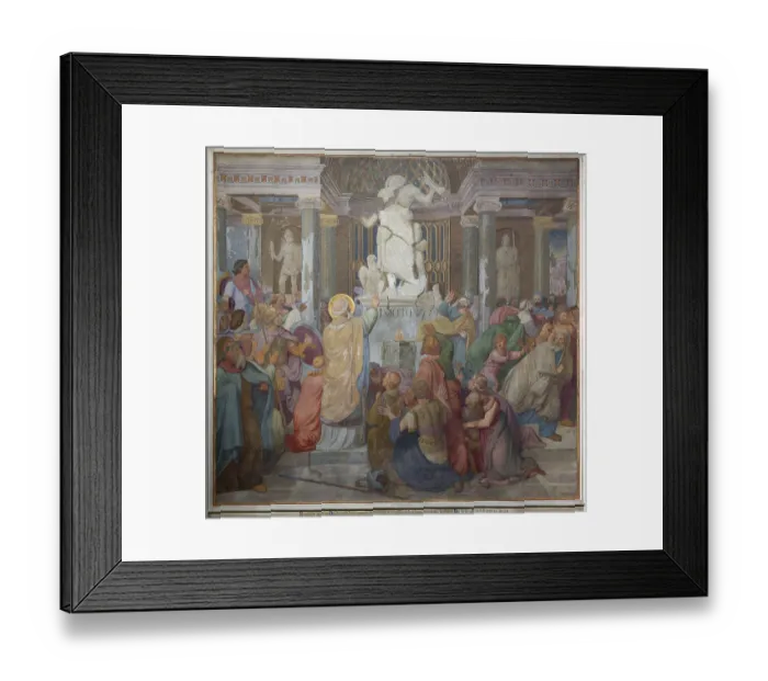 Framed Print : Built by Ernst Zwirner, fresco on the west wall of the north transept
