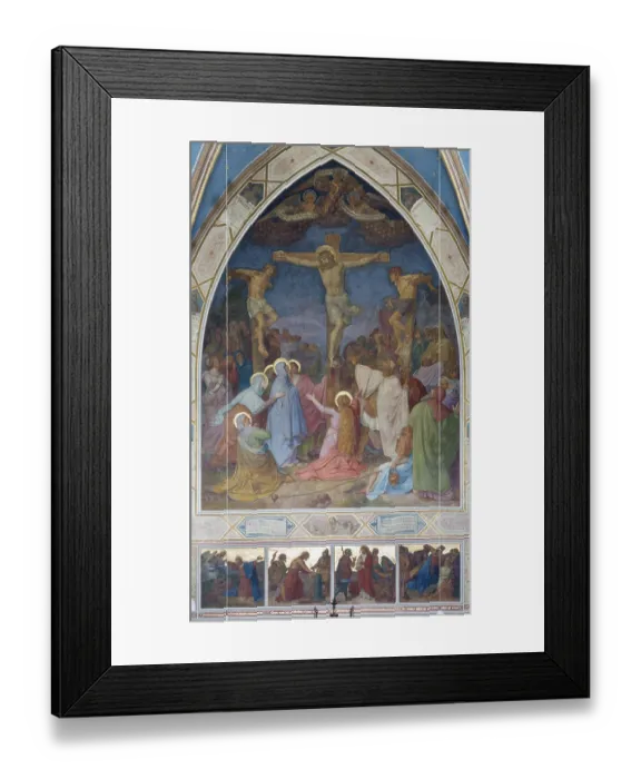 Framed Print : Built by Ernst Zwirner, fresco on the north wall of the north transept
