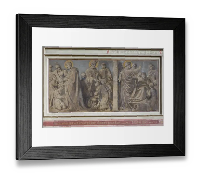 Framed Print : Built by Ernst Zwirner, fresco on the east wall of the south transept Framed Print : Built by Ernst Zwirner, fresco on the east wall of the south transept