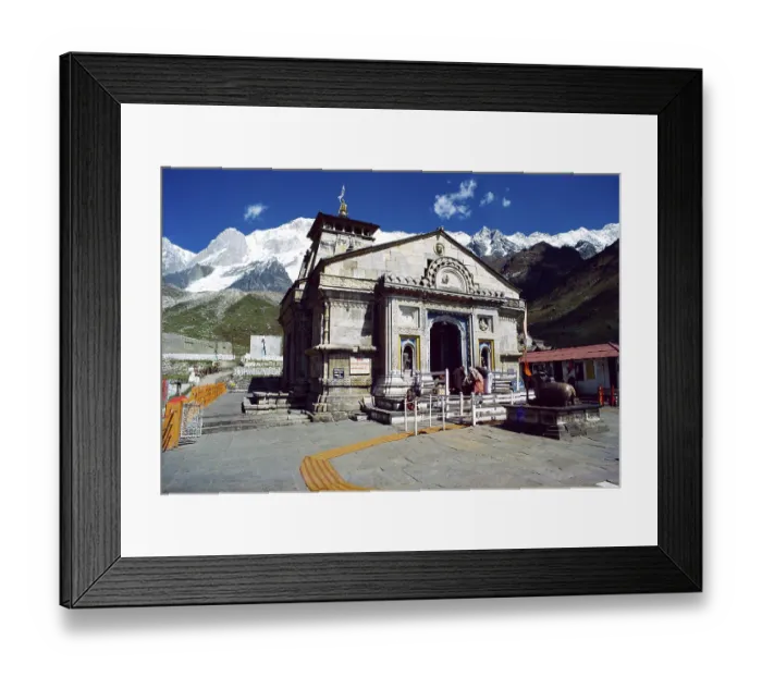 Framed Print : Kedarnath Shiva temple, Uttaranchal, India