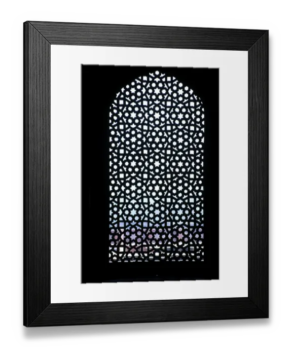 Framed Print : Red carved jali in Qutub Qutb Kutub Qutab Qtab Minar