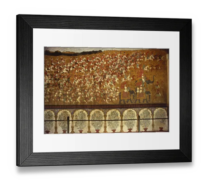 Framed Print : Mural in summer palace of Tipu Sultan Framed Print : Mural in summer palace of Tipu Sultan