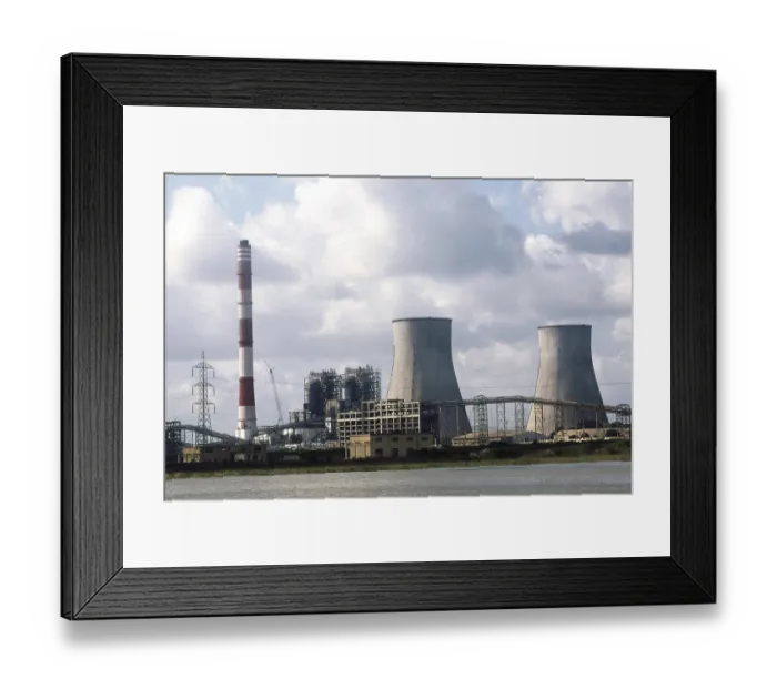 Framed Print : Thermal power station, tamil nadu, india Framed Print : Thermal power station, tamil nadu, india