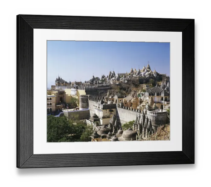 Framed Print : Palitana Jain temple, Gujarat, India